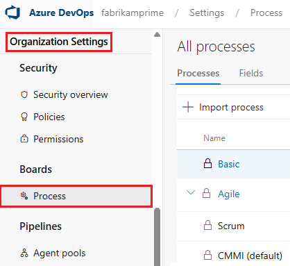 Screenshot of highlighted Process tab.