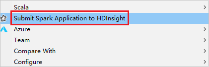 HDInsight Spark-clusters in Azure Explorer verzenden.
