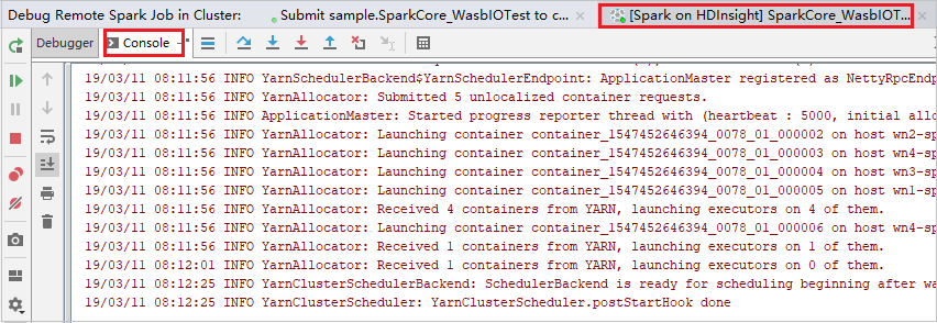 Debuggen van Op Afstand Spark-taak in IntelliJ zonder problemen.