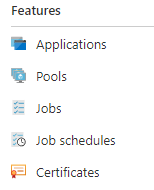 Schermopname van de menuopdracht Toepassingen in Azure Portal.