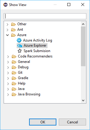 Apache Spark Eclipse-weergave tonen.
