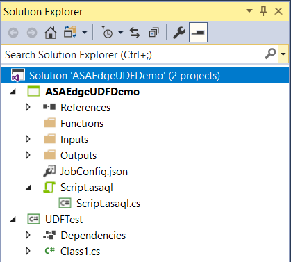 Azure Stream Analytics IoT Edge - project in Visual Studio