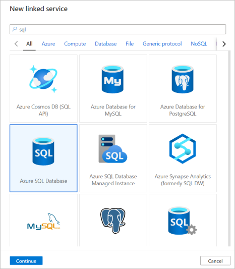Nieuwe gekoppelde Azure SQL Database-service maken