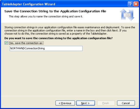 Sla de verbindingsreeks op in Web.config