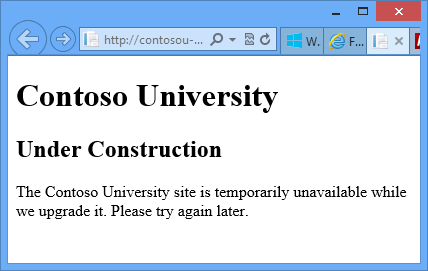 app_offline.htm in browservenster