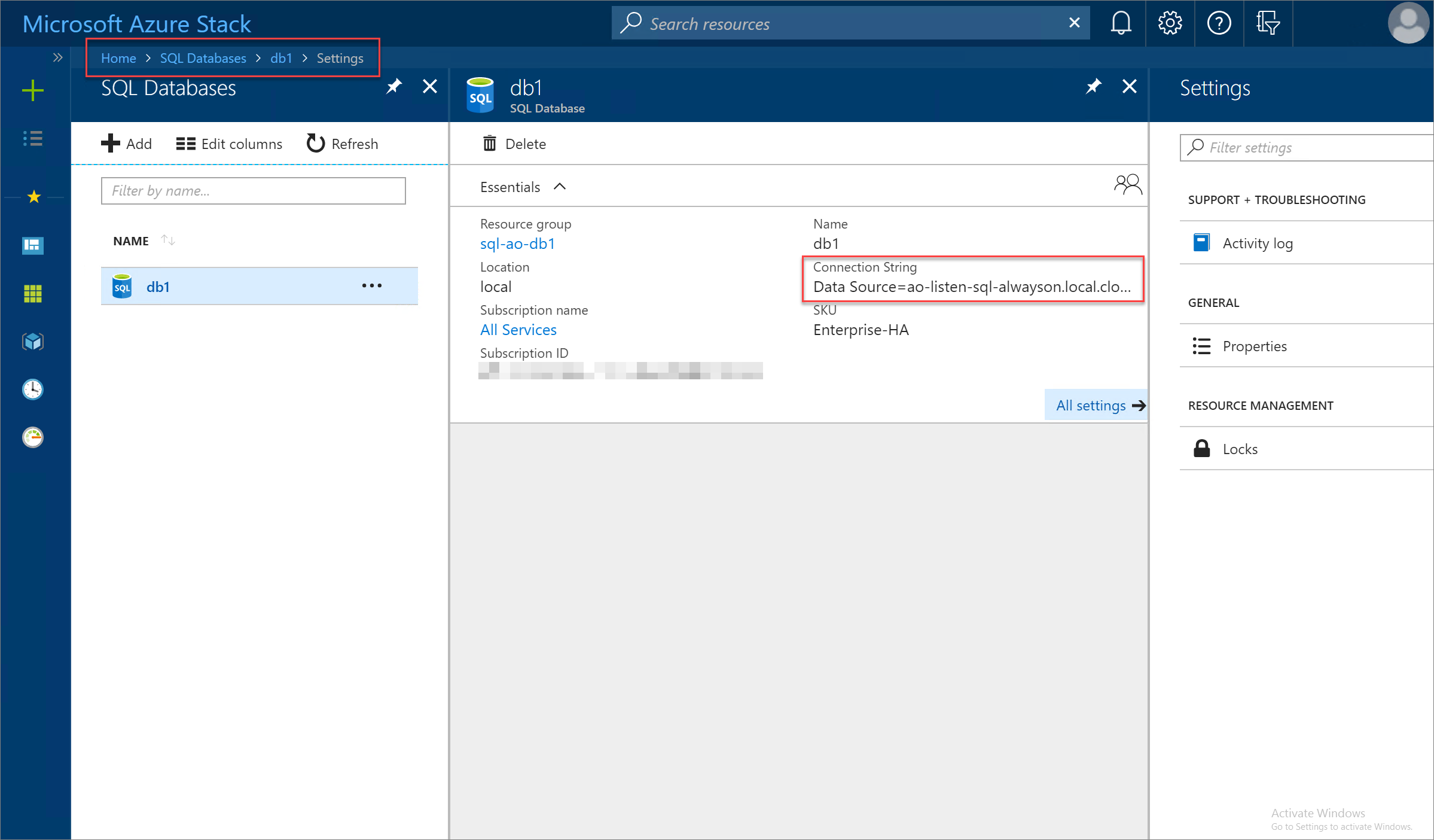 Verbindingsreeks weergeven in de Gebruikersportal van Azure Stack Hub