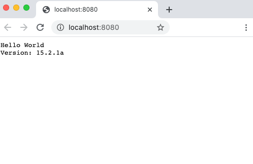 Schermopname van bijgewerkte voorbeeldtoepassing in browser
