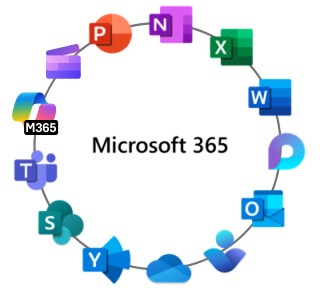 Pictogrammen van Microsoft 365-apps in een cirkel met Clipchamp worden toegevoegd aan de cirkel
