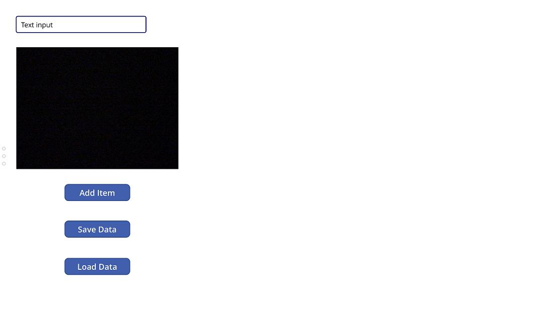 App actief zonder toegevoegde items.