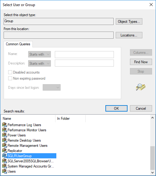 Example of groups on server Example of groups on server