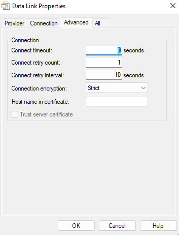 Schermopname van het geavanceerde U D L-scherm.