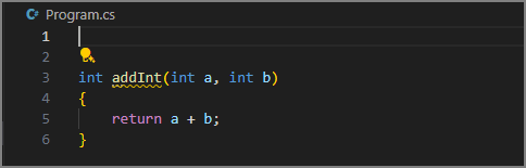 Schermopname van geaccepteerde suggestie voor automatisch aanvullen.