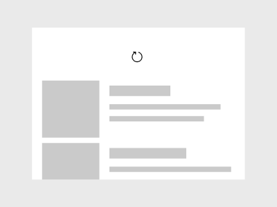 pull-to-refresh na overschrijding van drempelwaarde