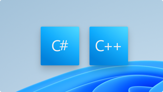 C#- en C++-logo's