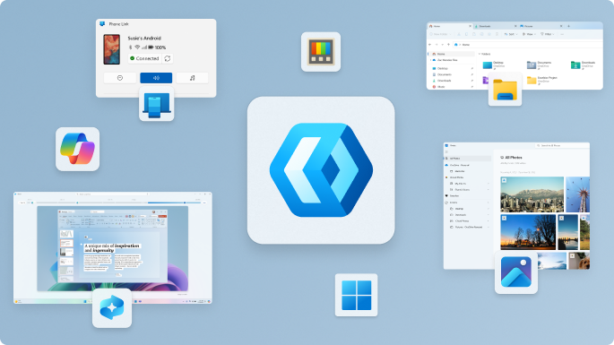 Pictogrammen voor meerdere app-vensters
