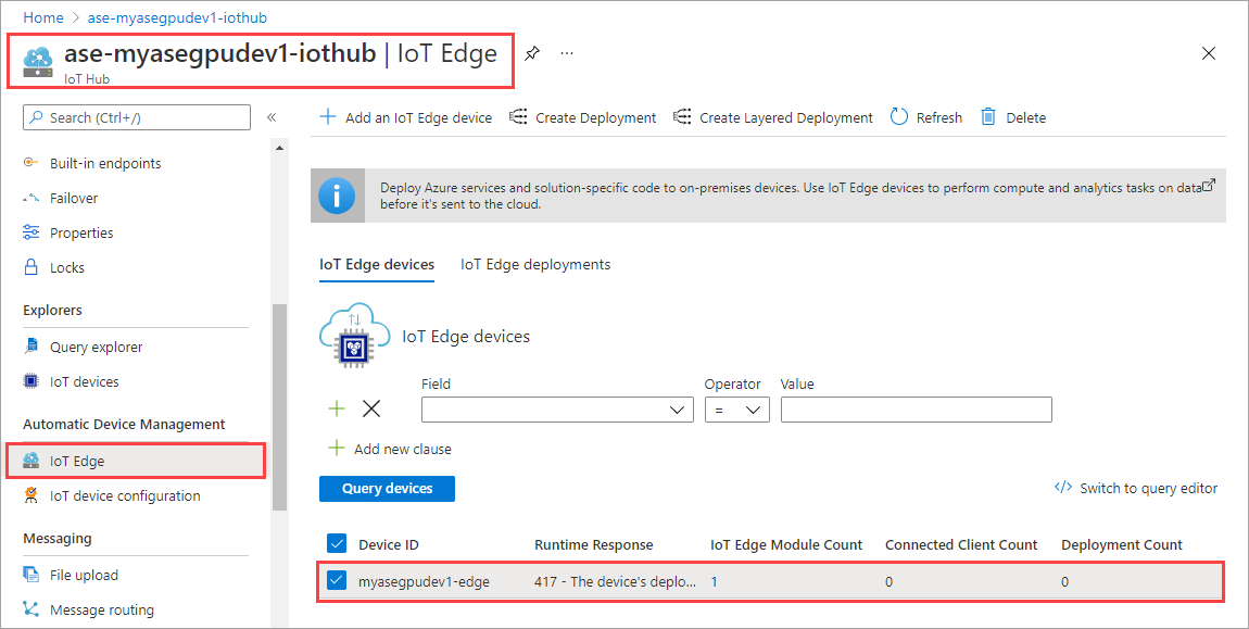 Acesse o IoT Edge.