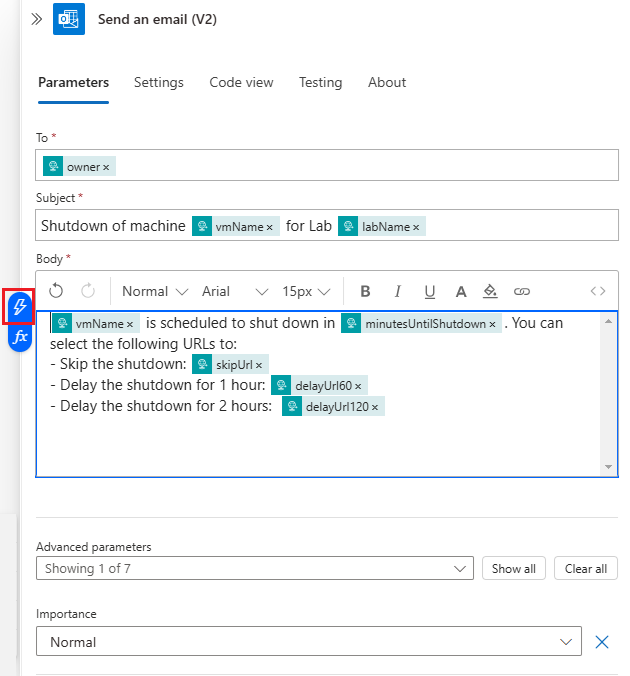 Captura de tela mostrando um Email de notificação de exemplo.