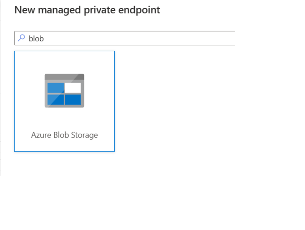 Captura de tela do Armazenamento de Blobs do Azure.
