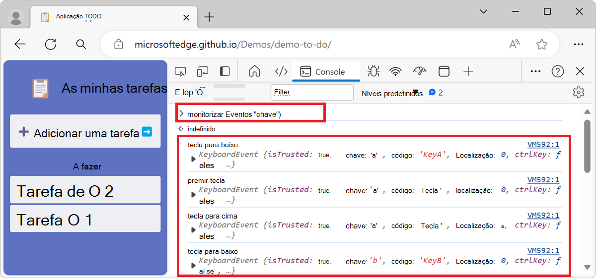 Monitorizar eventos-chave