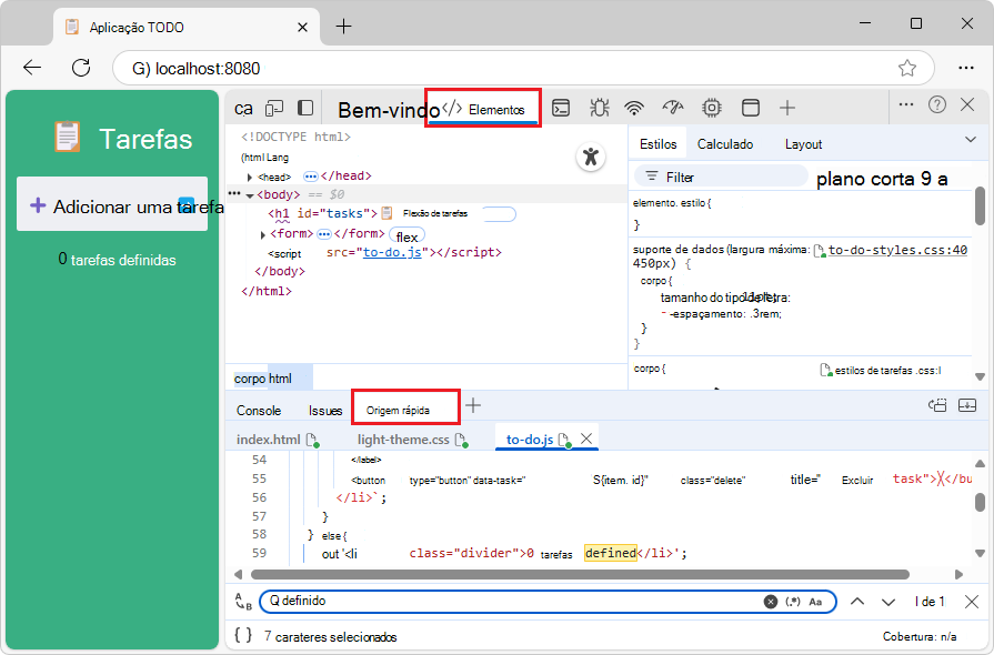 A ferramenta de origem rápida