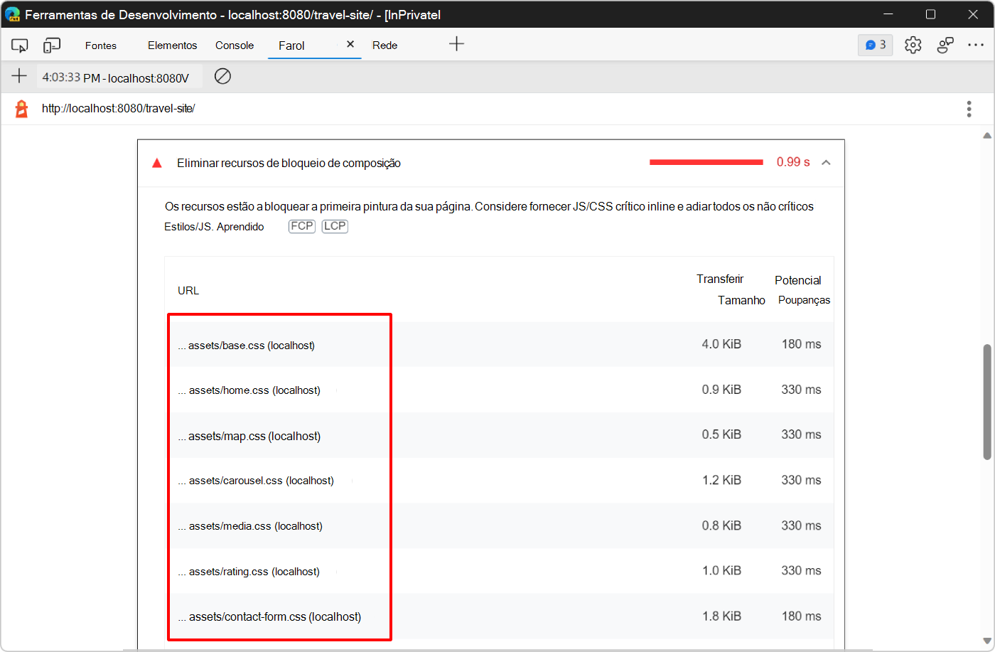 Mais informações sobre a oportunidade Eliminar recursos de bloqueio de composição