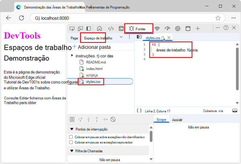 Ver styles.css num editor de texto