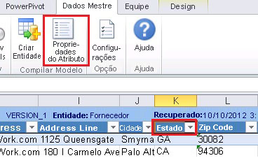 Excel - Botão Propriedades de Atributo