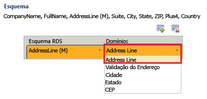 Mapear Item de Esquema do RDS para Domínio