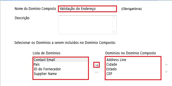 Domínio Composto de Validação de Endereço
