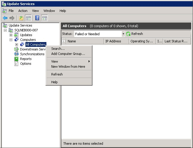 Adicione um grupo de computadores.