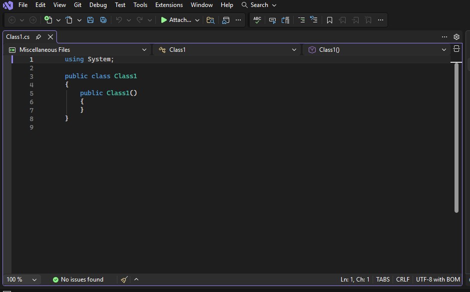 Captura de tela de um arquivo de código C# no Visual Studio.