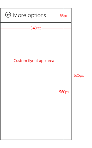 dimensões de submenu para mais opções de câmera.