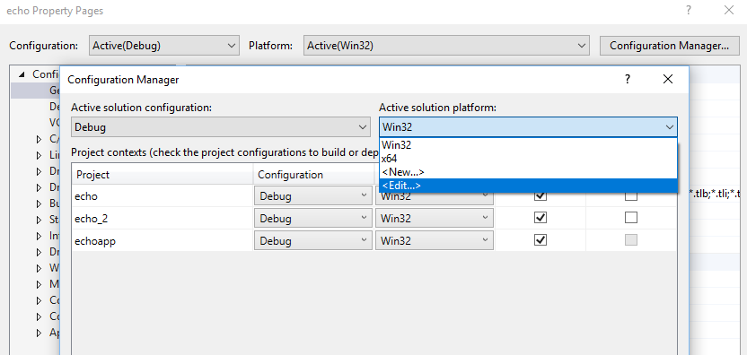 Captura de tela da caixa de diálogo do Configuration Manager com a opção Novo realçada no menu suspenso da Plataforma de Solução Ativa.