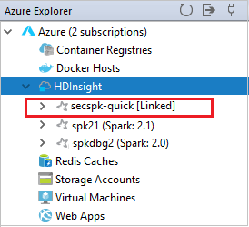 grupo vinculado hdi do Azure Explorer.