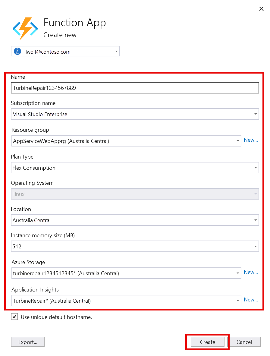 Criar um novo aplicativo de função no Azure com Armazenamento