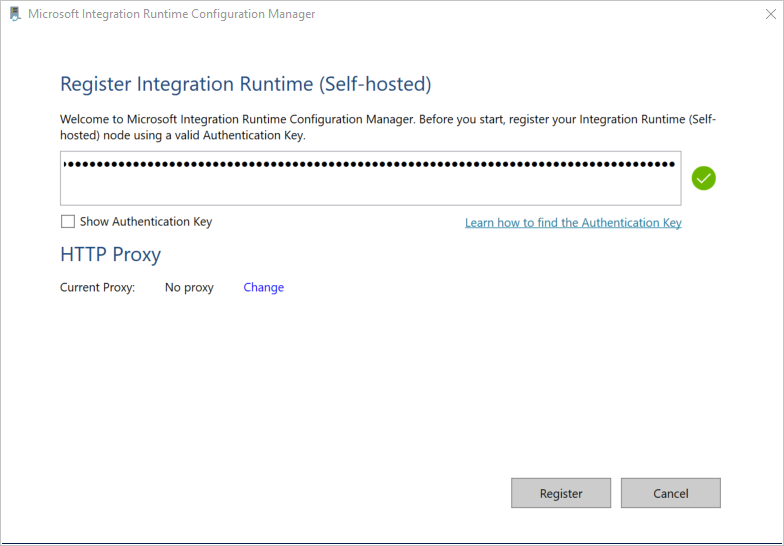 Registar Integration Runtime