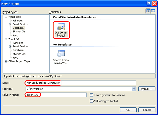 Criar um Novo Projeto SQL Server