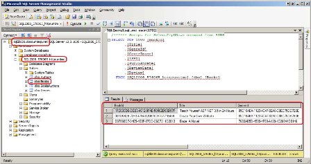 A base de dados de produção contém os mesmos dados que na base de dados de desenvolvimento