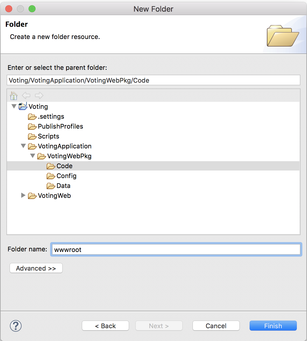 Eclipse criar pasta wwwroot
