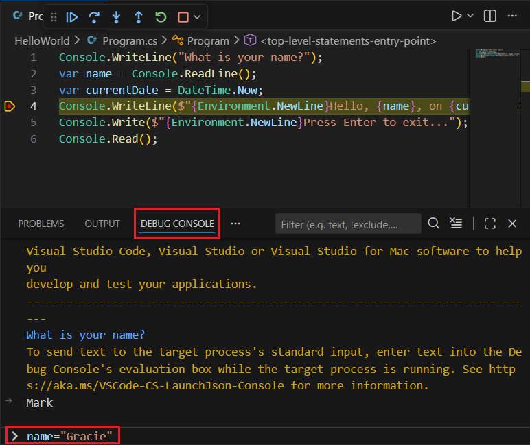 Alterar os valores das variáveis