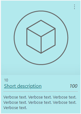 Shows a tall tile with a verbose text field. Shows a tall tile with a verbose text field.