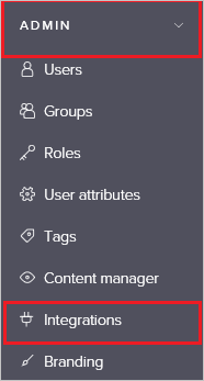 Captura de tela que mostra o menu 