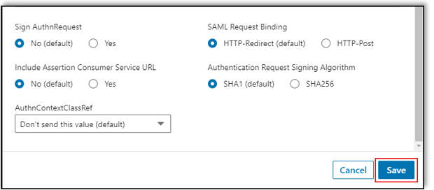 Configurações de SSO