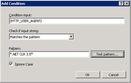Captura de tela de outra condição com Pattern as asterisk dot NET space C L R space 3 dot 5 asterisco.