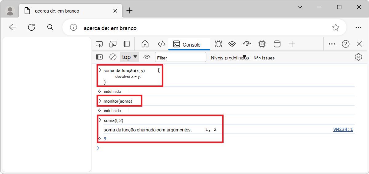O resultado da função monitor()