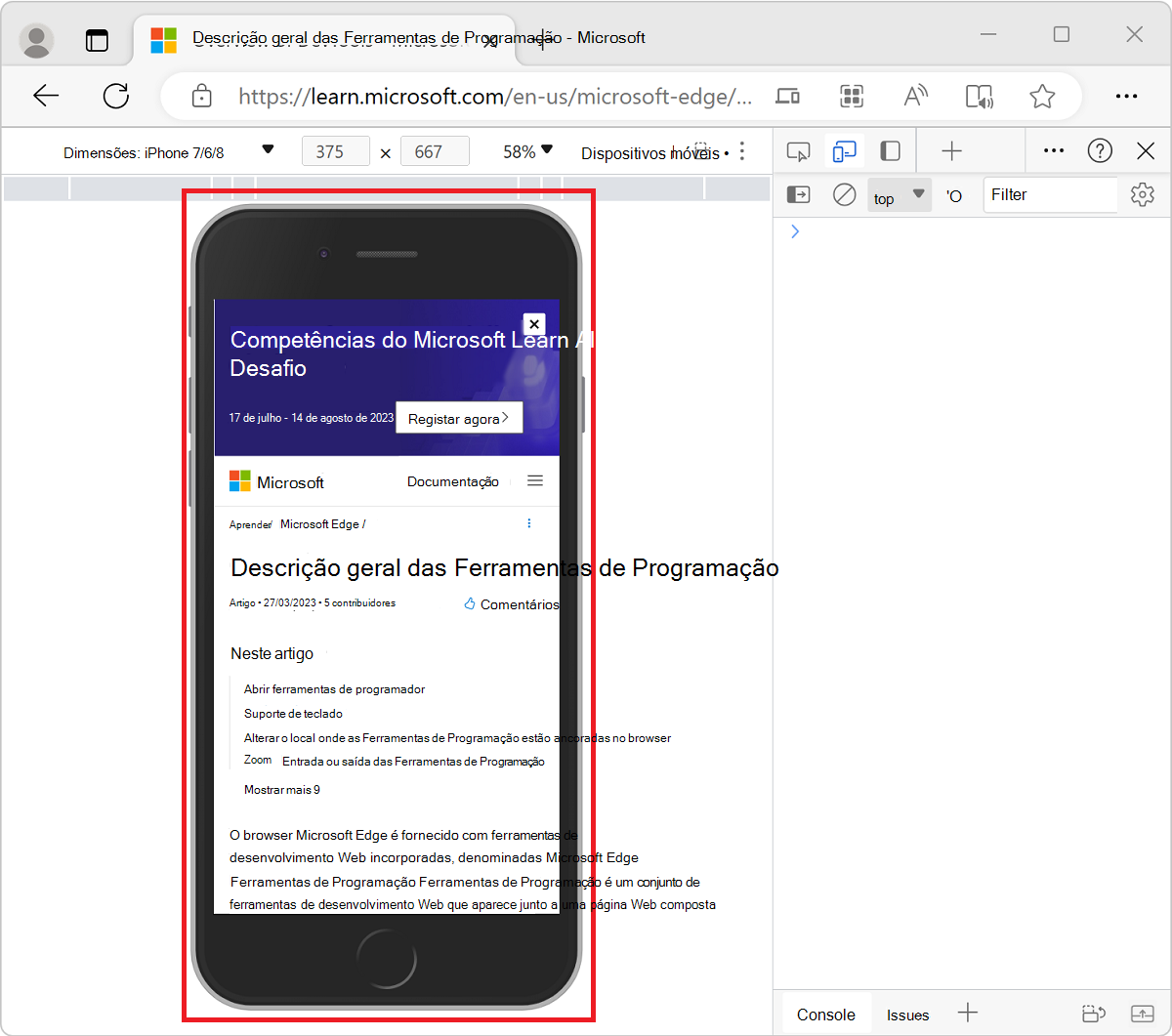 A moldura do dispositivo para o iPhone 6