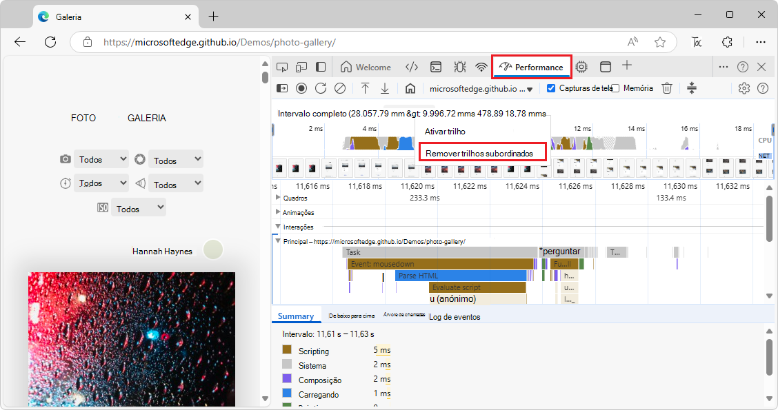 Remover as crianças de um trilho