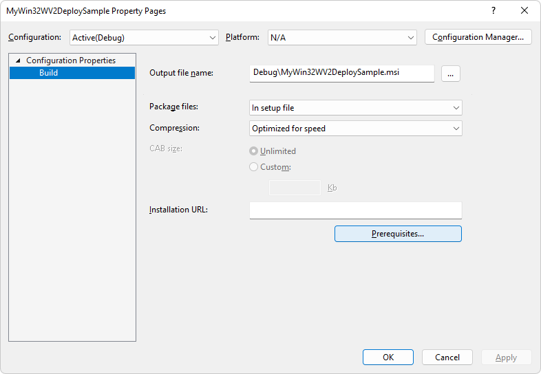 WebView2 Deployment Visual Studio Installer: Set Up Prerequisites (WebView2 Deployment Visual Studio Installer: Set Up Prerequisites (Configurar Pré-requisitos)