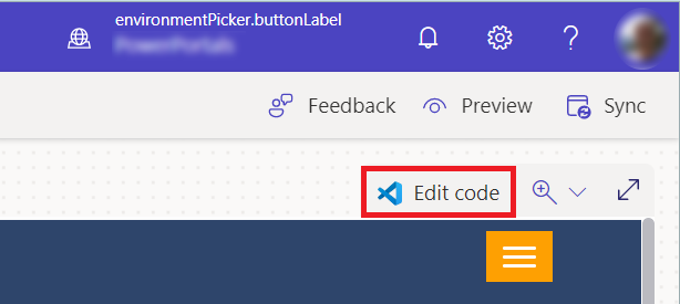 Inauguração em Visual Studio Code a partir do estúdio de design.