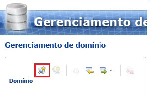 Botão de barra de ferramentas Criar Domínio